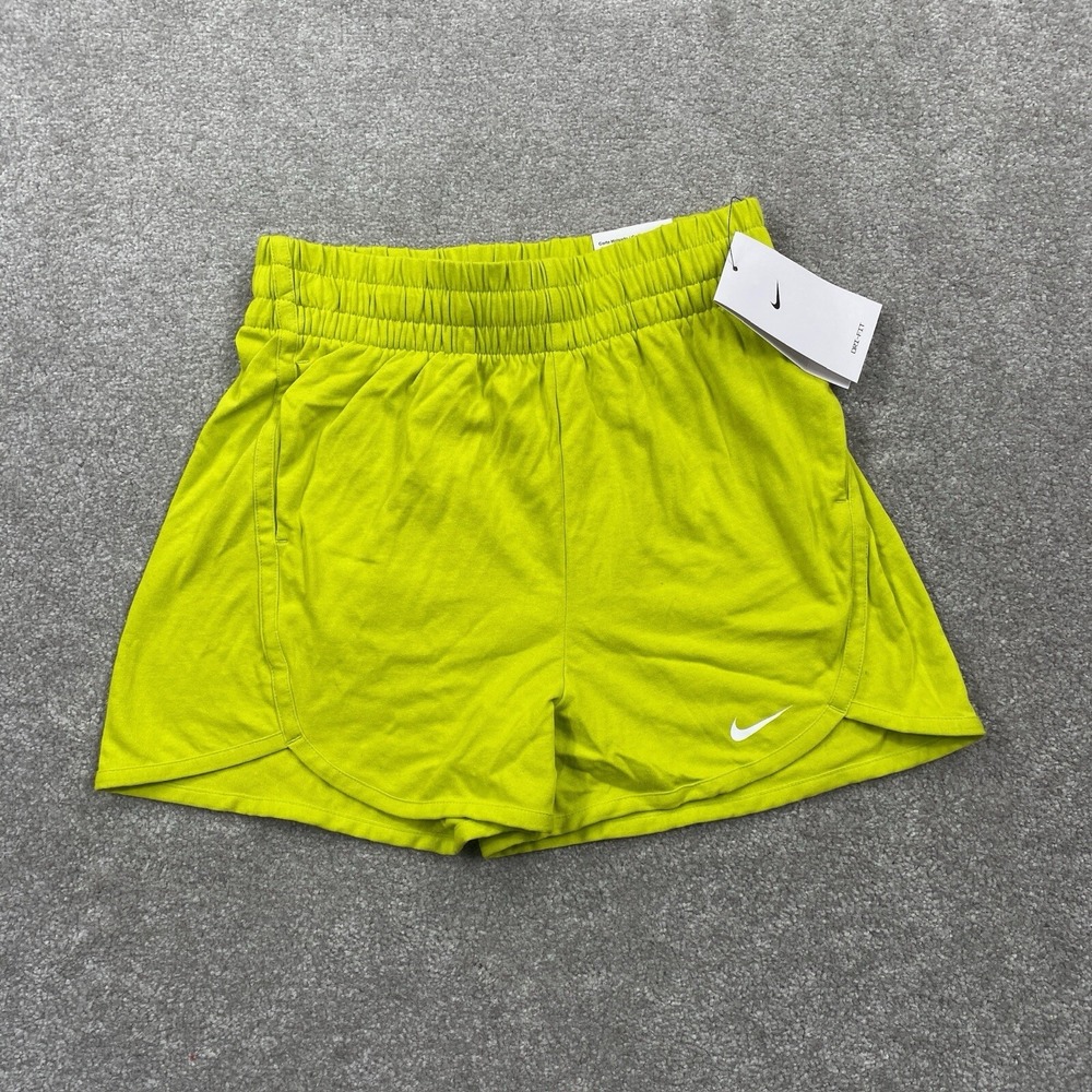 Nike Youth Girls Breezy High Waisted Shorts‎ Size M Slime Green DX4965 Dri-Fit